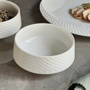 Ensemble d'<span class=keywords><strong>assiettes</strong></span> de cuisine d'hôtel Vaisselle en céramique Vaisselle en argile Vaisselle d'hôtel Vaisselle en porcelaine fine gaufrée - Product Image 5