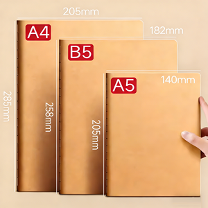 Carnet d'exercices scolaire en papier kraft ligné français A3/A4/A5/A6 avec impression de logo personnalisée, vente chaude en gros pour étudiants - Product Image 3