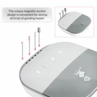 Nouvelle perceuse à ongles JMD-108, 35000 tr/min, polissage, lustrage, élimination des cuticules, ensemble d'outils de manucure électrique, écran LCD, faible bruit, métal