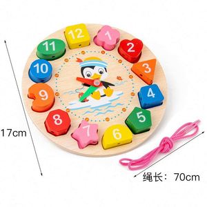 Rompecabezas de Madera Educativos Montessori con Cuentas de Animales de Dibujos Animados, Reloj Digital Geométrico - Product Image 3