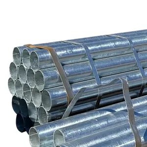Fabricant de tuyaux en acier Tuyau en acier pré-galvanisé de haute qualité rond 40 60mm en acier soudé de 2 pouces