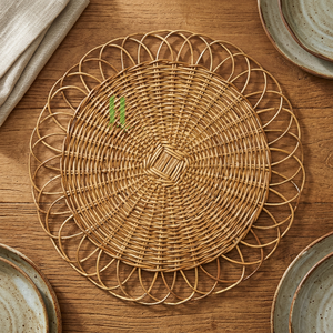Meilleures ventes : Assiettes de présentation en rotin pour la décoration, nappes de table de restaurant en provenance du Vietnam - Product Image 1