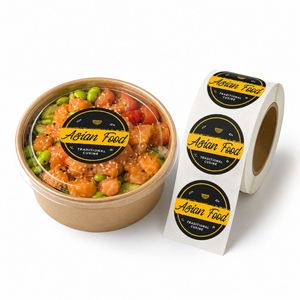 Étiquettes alimentaires autocollantes, imperméables, écologiques et réutilisables Pokmoto avec code QR pour contenants à emporter, préparation de repas, bols et emballages - Product Image 4