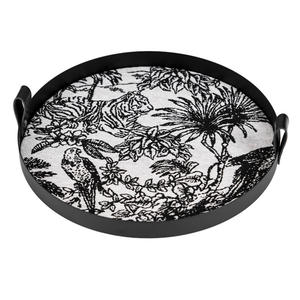 Plateau rond en métal avec poignée, ornements de bougies d'aromathérapie, plateau de présentation, rangement pour bijoux, cosmétiques, sensation haut de gamme - Product Image 5