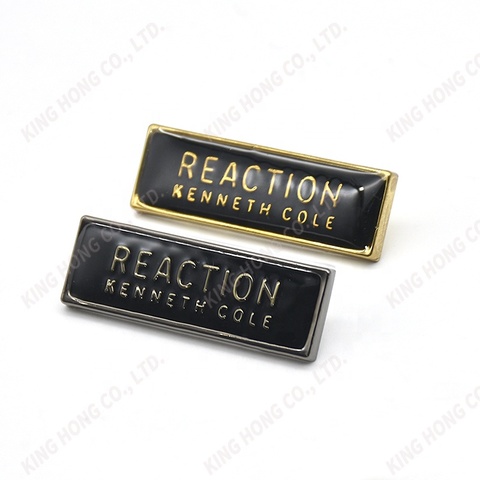 Cheap Rectangle Metal Logo Stamp Silver Engraved Custom Metal Clothing Labels