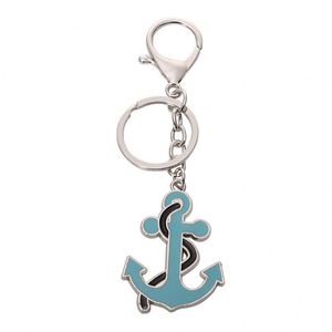 Porte-clés moderne en caoutchouc avec ancre de voilier et pendentif en métal, petits cadeaux - Product Image 3