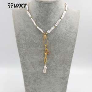 WT-JN110 Nuovo Design Esclusivo Della Catena Della Perla E Micro Pavimenta Il Fascino Della <span class=keywords><strong>Collana</strong></span> Della Signora di trasporto di Nuovo Dei Monili di Modo Naturale <span class=keywords><strong>Collana</strong></span> di <span class=keywords><strong>Perle</strong></span> - Product Image 4