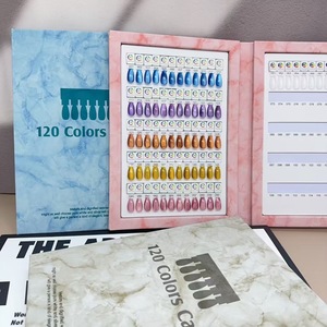 Expositor de Cuero Magnético Desmontable de Doble Apertura para Esmaltes de Uñas, Tarjeta de Muestras de Gel Polish de 120 Colores para Salón - Product Image 4