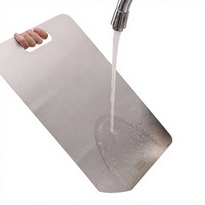 Multi-usages En Acier Inoxydable de Cuisine Planche À Découper Planches À Découper Bloc De Boucher Pour La Préparation Des Aliments - Product Image 6