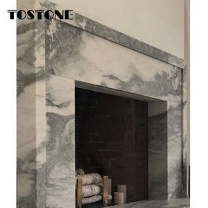 Caminetto in Marmo Bianco di Lusso con Venature Grigie, Stile Palazzo Reale per Interni di Ville, Direttamente dalla Fabbrica Tostone - Product Image 4