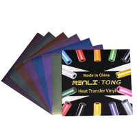 Film vinyle thermocollant Guangyintong Série Caméléon pour vêtements - 9 couleurs, facile à découper, utilisation haute température