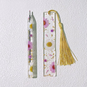 Handmade Dried Flower <strong>Resin</strong> Bookmarks and Pen Personalized Shimmer <strong>Resin</strong> <strong>Gift</strong> for Student Teacher - Product Image 3