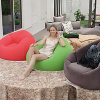 Canapé gonflable moderne pliable en PVC écologique PTGE, modèle AS003, pour usage domestique, camping en plein air et salon, bureau à domicile