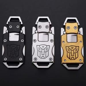 Vendita calda Mini trasformatore tattico coltello pieghevole con portachiavi in acciaio inox multiuso strumento - Product Image 4