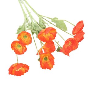 Fleurs de pavot artificielles, fleurs en soie de couleurs mélangées, décoration réaliste pour la maison, arrangement de mariage, bouquet en vase, 12 pièces - Product Image 5