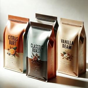 Sacs à café personnalisés avec logo imprimé, qualité alimentaire, 12 oz, avec valve, pour emballage de thé, noix, café et aliments - Product Image 3