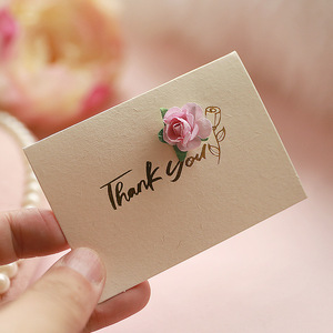 การ์ดอวยพรพิมพ์ลายดอกไม้ทำมือแบบพิเศษ <span class=keywords><strong>ป</strong></span>ั๊มร้อนโรแมนติก สำหรับเทศกาลต่างๆ - Product Image 4