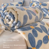 Couverture en Flanelle Raschel Doublée Polaire Épaissie, Housse de Drap en Polaire Corail pour Sieste au Bureau, Lit de Dortoir Étudiant, Sieste Confortable