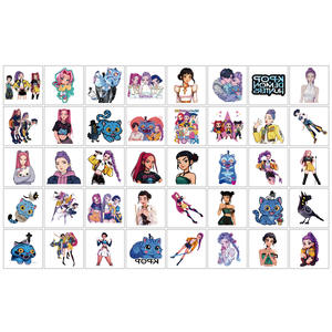 Autocollant PVC 80 <span class=keywords><strong>KPOP</strong></span> Witch Hunting Group, exclusivité transfrontalière, tatouage temporaire d'animation de dessin animé, <span class=keywords><strong>vinyle</strong></span> créatif, accessoire - Product Image 6