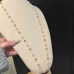 שרשרת הסוודר שמיים כוכבים 5-6 מ "מ אור מים מתוקים שרשרת פנינים באורך 80 ס" מ - Product Image 5