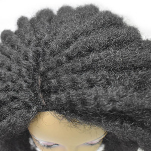 신기한 도매 합성 꼰 가발 Afro 킨키 컬 레이스 쿠바 Marley Hair Crochet Springy 트위스트 가발 - Product Image 3