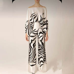 Pantaloni larghi estivi Casual più taglia due pezzi di alta qualità a maniche lunghe lavorati a maglia larga 2 pezzi da donna Set in due pezzi - Product Image 4