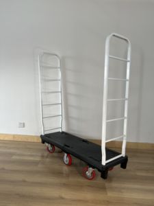 400KG en plastique robuste 6 roues entrepôt U chariot de bateau chariot utilitaire/chariot en métal - Product Image 3