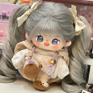 20cm muñeca pelucas Cola de Caballo <span class=keywords><strong>Anime</strong></span> muñeca Linda pequeña Tigre boca Clip agarre Clip estilo Cola de Caballo bebé - Product Image 2