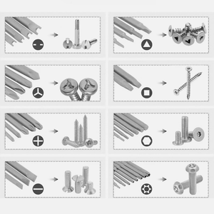 Multi-Function Vehicle Tools <b>Screwdriver</b> with Extended Hexagonal Torx Triangle Cross Slotted Phillips Shaped <b>Bits</b> - Product Image 4