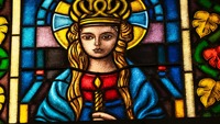 Panel Decorativo de Vidrio Artístico para Altar, Diseño Personalizado Laminado para Iglesia, Hotel, Villa, Recinto, Salón Moderno y Lujoso