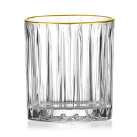Verre à whisky en cristal gravé Hxglass en gros, 300-500 ml, style Old Fashion, pour whisky et tequila