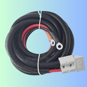 Кабельные жгуты для роботов на заказ: высокотоковые жгуты для аккумуляторов роботов с усиленными разъемами - силиконовый провод 8AWG для AGV IRH05 - Product Image 1