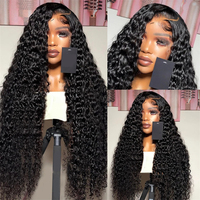 Perruques de Cheveux Indiens Bruts de Fournisseur en Gros d'Inde Perruque Cheveux Humains Lace Front Lace Frontale Ondulée Profonde pour Femmes Noires