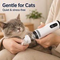 Lime à ongles électrique pour animaux de compagnie, 3 vitesses, pour ongles fins et épais, pour chiens de petite et grande taille, coupe sûre et indolore, accessoire de toilettage