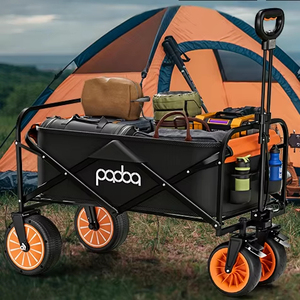 Kunden spezifisches Logo Faltbarer elektrischer Strand Buggy <span class=keywords><strong>Trolley</strong></span> Cart Tragbarer Edelstahl-Strand wagen für den Einkauf Aufbewahrung werkzeuge OEM - Product Image 5