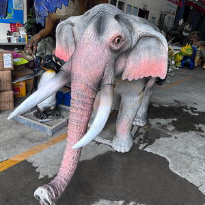 Éléphant animatronique réaliste électrique télécommandé pour intérieur, modèle en métal, étanche, résistant aux intempéries <span class=keywords><strong>et</strong></span> antirouille, pour aire de jeux publique - Product Image 6