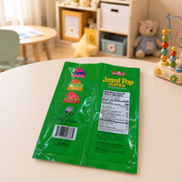 Op maat gemaakte achterzegelbare hitteverzegelde zakjes voor biscuits, snoep, chocolade, popcorn, snacks, gummy's en voedselverpakkingen; Mylar zakjes, aluminiumfolie zakjes.