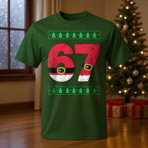 67 Meme Six Seven T-shirt natalizia con design natalizio, abbigliamento da uomo - Product Image 3