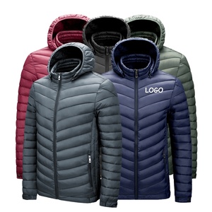 Abajo burbuja invierno hombres ligero con capucha Puffer Oem chaqueta logotipo personalizado cómodo abrigo de invierno Puffer chaqueta hombres - Product Image 2