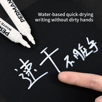 Marqueur de peinture blanc à séchage rapide, permanent et imperméable pour pneus, avec pointe ronde de 3 mm et écriture fluide pour voitures