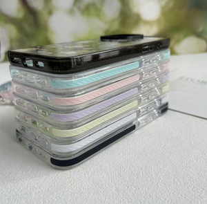 Étui résistant à l'usure et à la jaunissement pour <span class=keywords><strong>iPhone</strong></span> <span class=keywords><strong>11</strong></span>/13, dos en acrylique, bord en TPU, bande en TPE, anti-traces <span class=keywords><strong>de</strong></span> doigts, impression UV personnalisée, MOQ 50 - Product Image 3