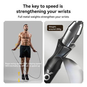 Một nút bấm có thể điều chỉnh nhảy dây, xoắn ốc ngón tay cái hướng dẫn thiết kế cho chính xác grip, tất cả các kim loại trọng thể dục dây - Product Image 2