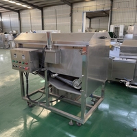 Vente chaude Ligne de production automatique de frites de poulet, d'anneaux d'oignons, de formation, de panure, de panure à la chapelure et de friture pour usine alimentaire