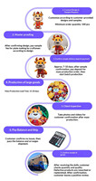 Jouet interactif IA style Fursuit, mini-jouets et porte-clés au crochet pour peluches