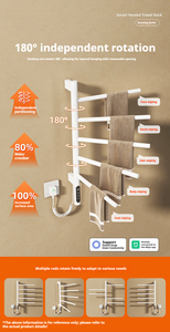Sèche-serviettes électrique rotatif mural pour la maison, l'hôtel et le spa – Vente directe - Product Image 2