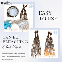 Extensions Microloc Luxury Sister Locks in Capelli Umani Veri, Fatte a Mano, con Punte Ricci, da 8-20 Pollici, Dreadlock Permanenti Morbidi Vergini