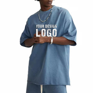 Camiseta de Algodón Lavada Personalizada con MOQ Bajo, Talla Grande para Hombre, Estilo Urbano Informal, Cuello Redondo, Holgada, Transpirable, Deportiva - Product Image 3