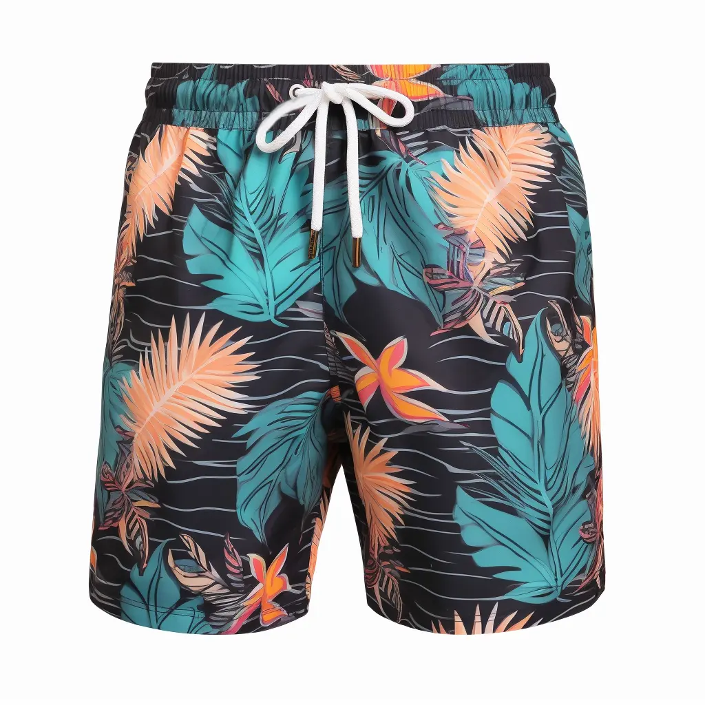 Großhandel atmungsaktiv bedruckt herren sommer shorts fitnessstudio benutzerdefiniertes logo baumwolle badeanzüge strand kurze hose