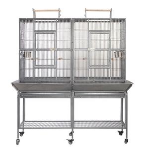 Büyük Ferforje Çevre Dostu Kuş Kafesi Katlanabilir Tasarım Hayvanlar İçin Asılı Standlı Damızlık Aksesuarları İç/Dış Mekan Kutusu Hepsi Bir Arada - Product Image 6