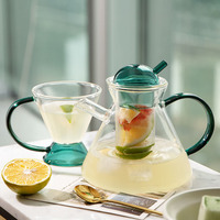 Théière en verre borosilicate de haute qualité, couleur personnalisée, style nordique, tasse transparente simple, fabricants en gros, service à thé
